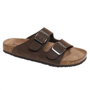 NEW MARCO FERRARA men's bona-2 slide sandals in brown